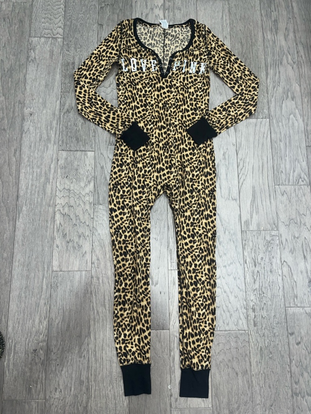 PINK Victoria's Secret Leopard-Print Onesie